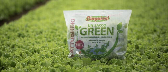 Con Novamont l’insalata Dimmidisì diventa “Un Sacco Green”
