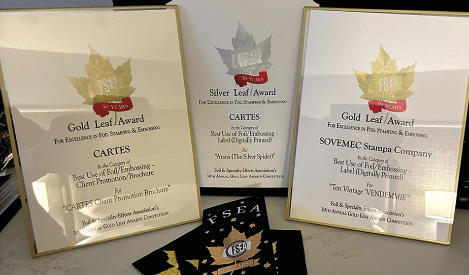 CARTES Wins Gold Awards at the Digital Embellishment Conference in Indianapolis