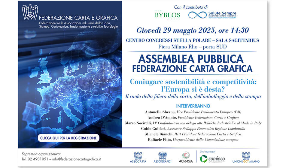 Federazione Carta Grafica, il 29 maggio l’assemblea annuale a Print4All