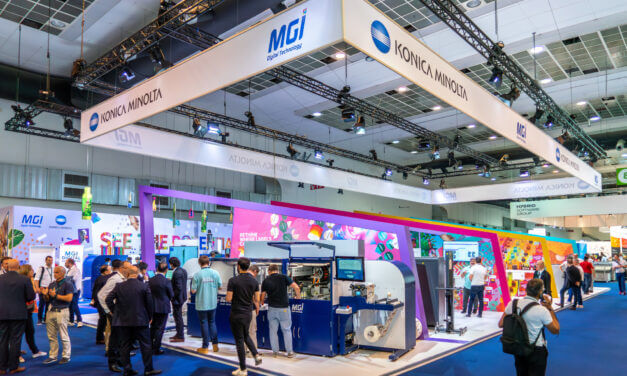 Etichette distintive con la tecnologia Konica Minolta a Labelexpo 2025