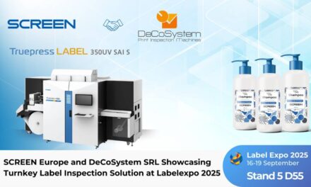 SCREEN Europe e DeCoSystem SRL presentano una soluzione chiavi in mano di ispezione etichette a Labelexpo 2025