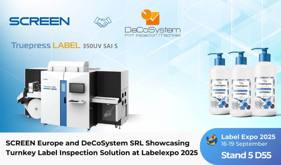 SCREEN Europe e DeCoSystem SRL presentano una soluzione chiavi in mano di ispezione etichette a Labelexpo 2025